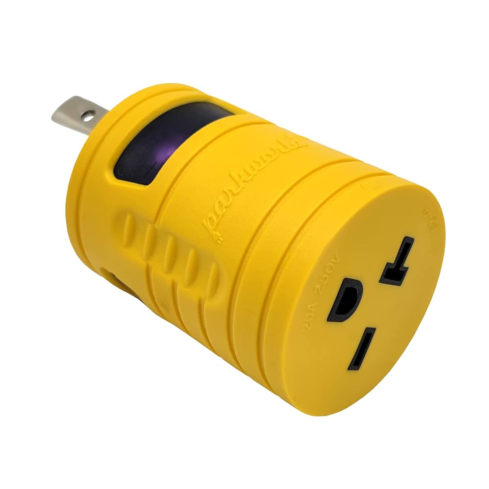 Parkworld 60684 NEMA L6-30P to 6-20R Adapter, Twist Lock L6
